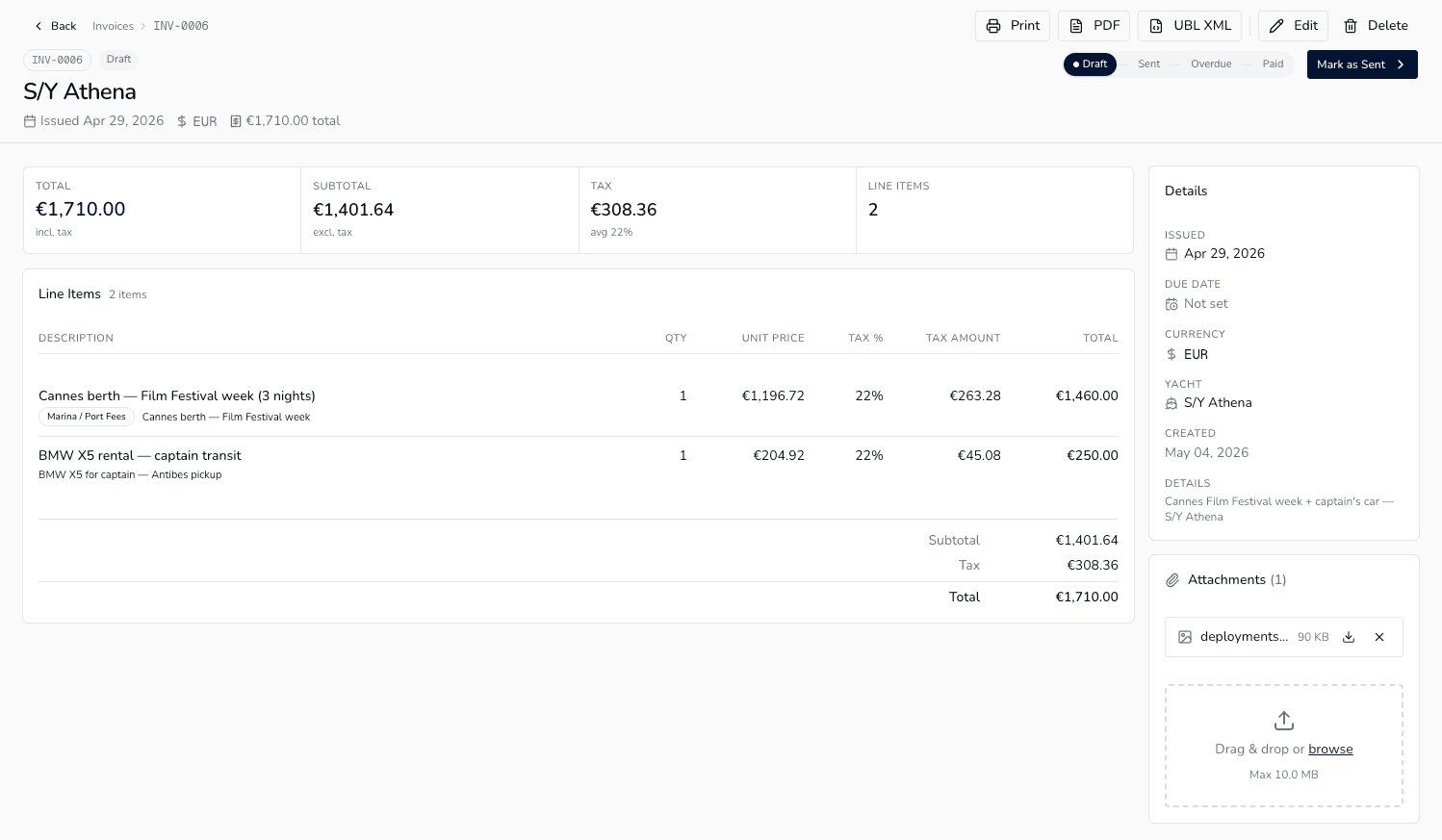 Batch invoicing