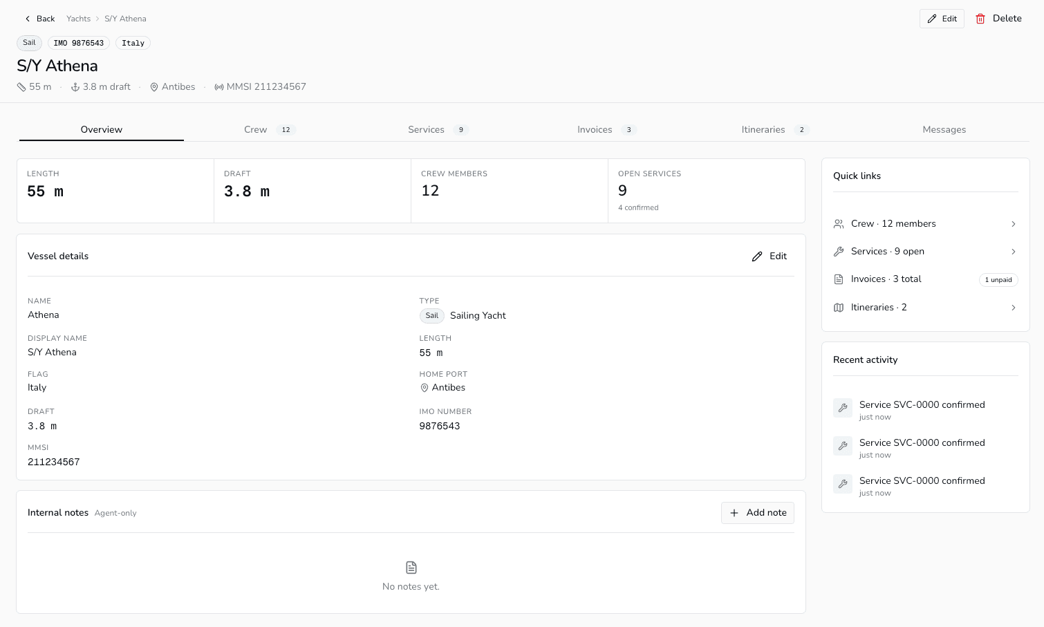 Yacht CRM